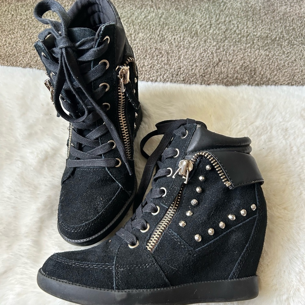 Guess suede studded bootie